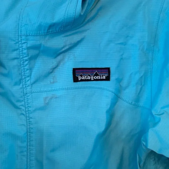 Patagonia Jacket Women’s XS Blue Full Zip Torrentshell Hooded Rain Windbreaker - Picture 8 of 14
